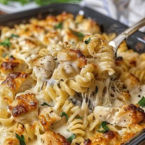 Garlic Chicken Pasta Bake Easy & Cheesy Comfort Food Recipe