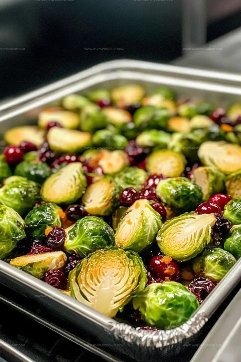 Sweet And Tangy Brussels Sprouts With Cranberry-Orange Glaze Recipe