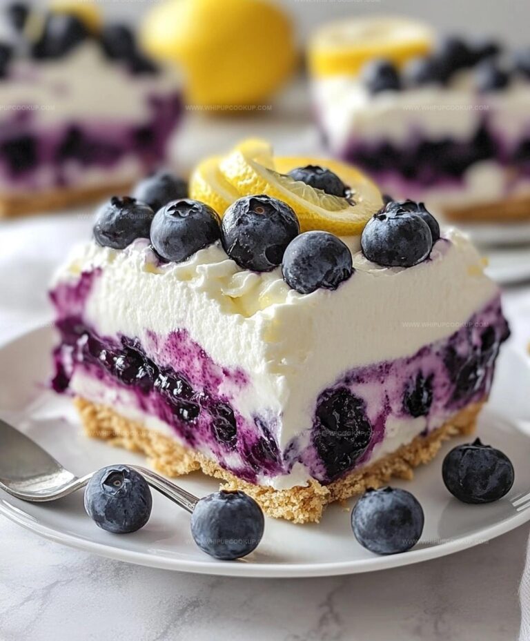 No Bake Lemon Blueberry Dessert Recipe