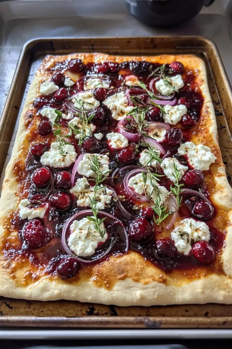 Rustic Cranberry And Balsamic Glazed Flatbread With Fresh Herbs Recipe