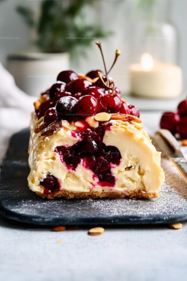Sour Cherry and Almond Roulade Recipe
