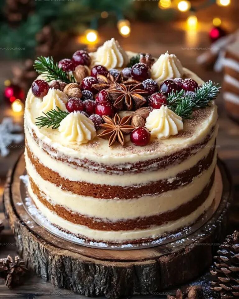 Merry Spice Cake with Eggnog Buttercream Recipe