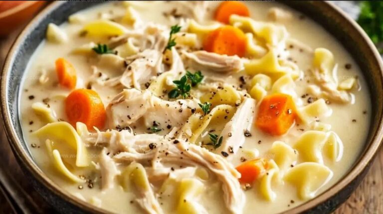 Creamy Chicken Noodle Soup Recipe