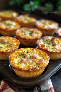 Christmas Ham & Quiche Cups Recipe