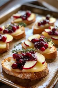 Cranberry Apple Brie Crostini Recipe
