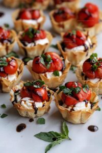 Christmas Bruschetta Phyllo Cups Recipe