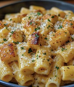 Garlic Butter Chicken with Rigatoni and Parmesan Recipe
