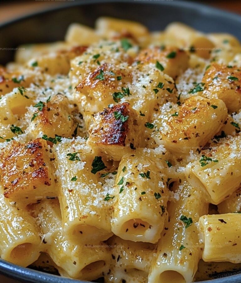 Garlic Butter Chicken with Rigatoni and Parmesan Recipe