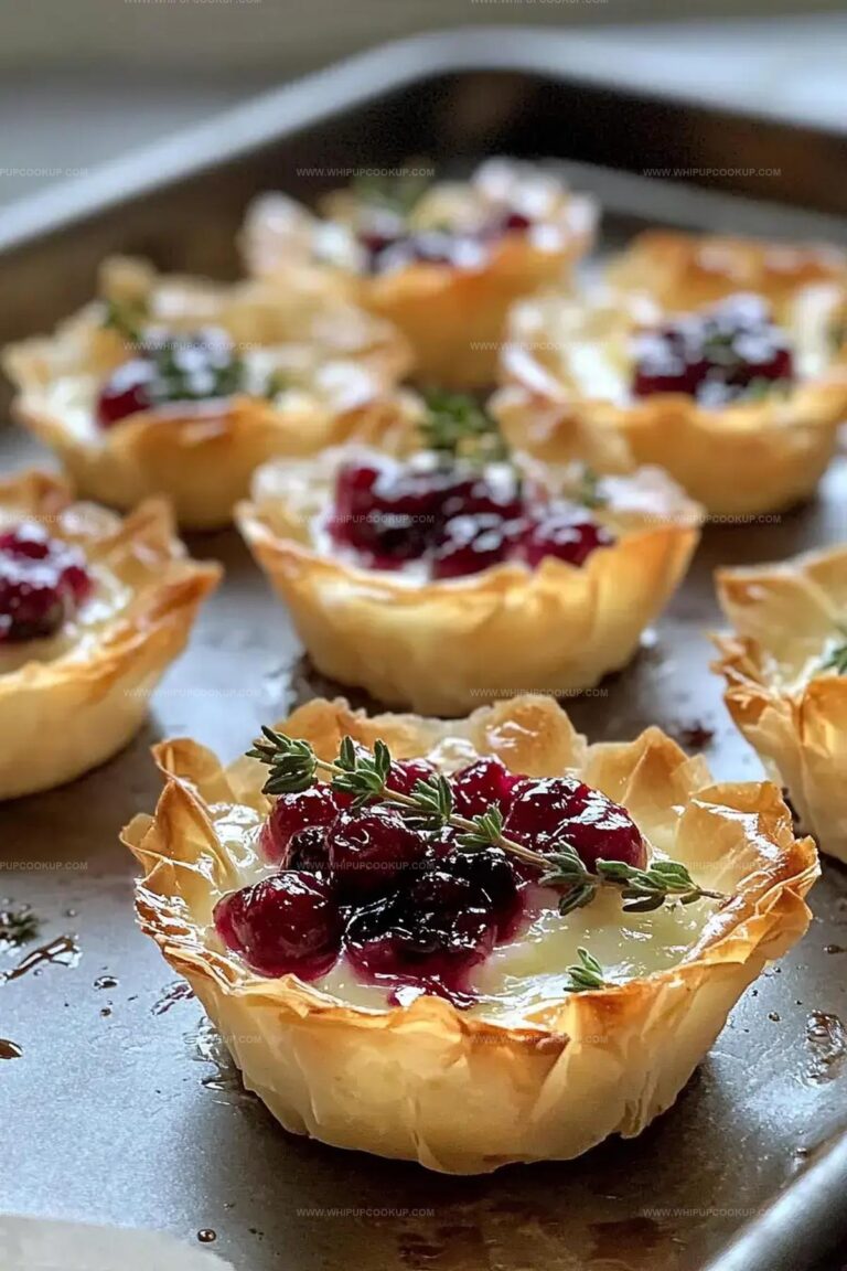 Cranberry Brie Thyme Phyllo Cups Recipe