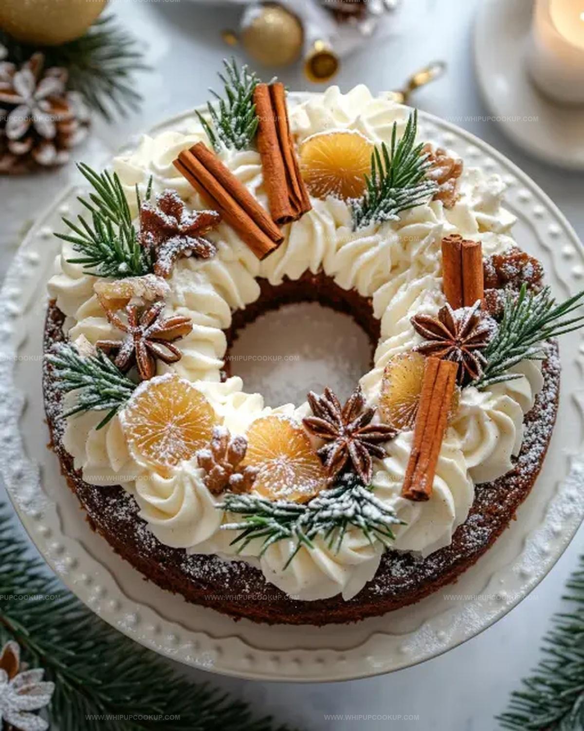 Spiced Gingerbread Wreath Cake Recipe