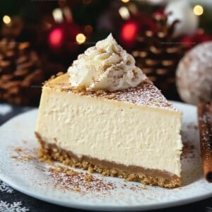 Eggnog Cheesecake with Gingersnap Crust Recipe