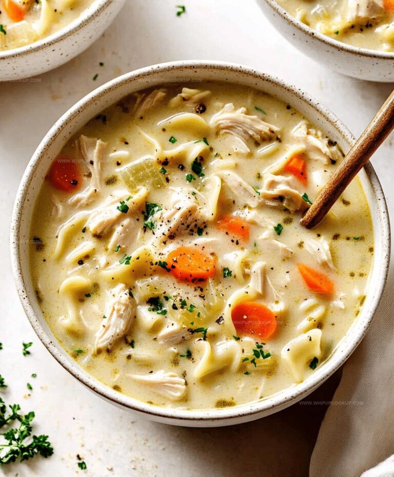Easy Creamy Chicken Noodle Soup Recipe