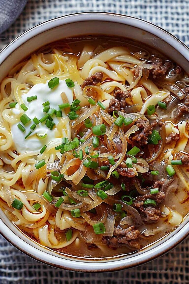 French Onion Beef and Noodles Recipe
