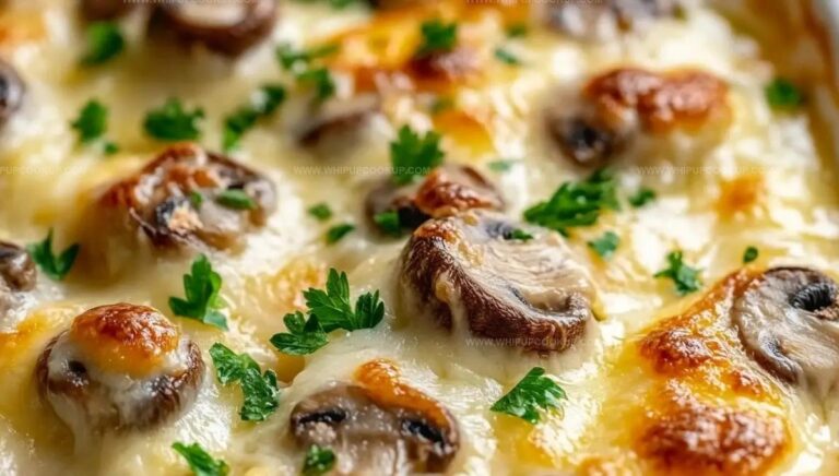 Baked Cheesy Mushrooms Casserole Recipe