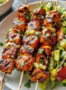BBQ Chicken Skewer Salad Recipe