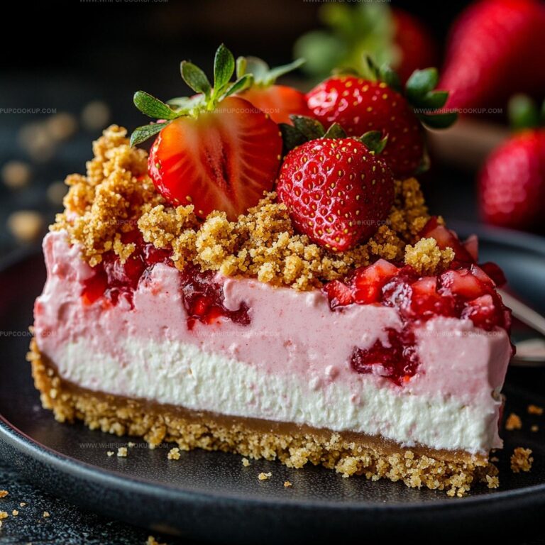 No-Bake Strawberry Crunch Cheesecake Recipe