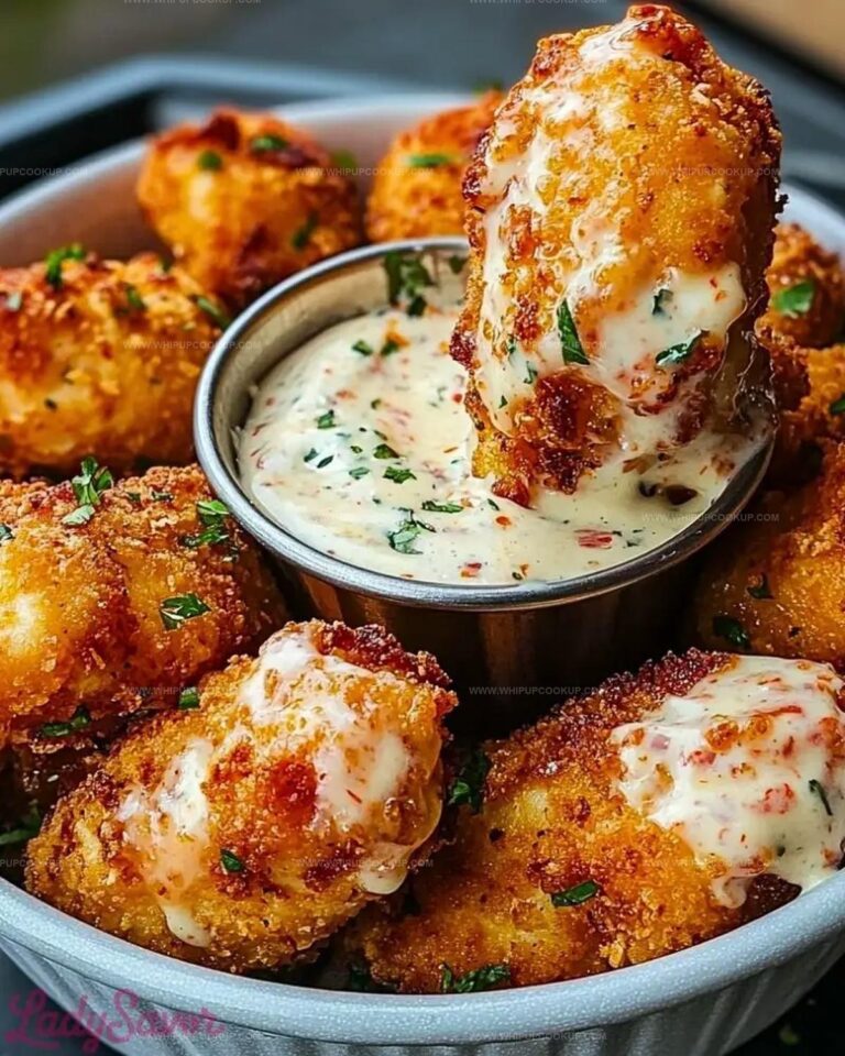 Cheesy Jalapeno Ranch Chicken Poppers with a Creamy Dip Recipe
