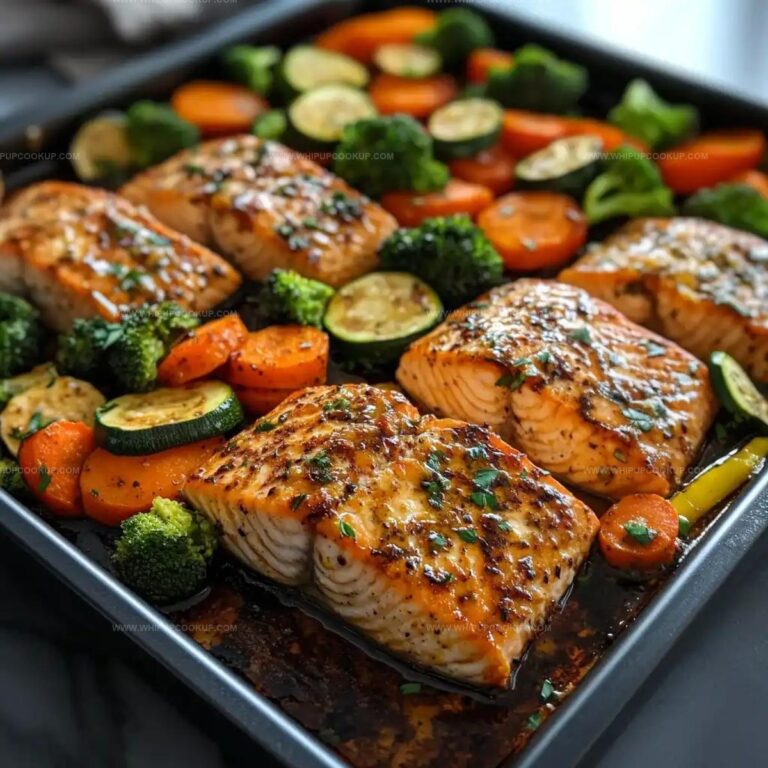 Easy Sheet Pan Salmon and Veggies (Healthy Dinner) Recipe