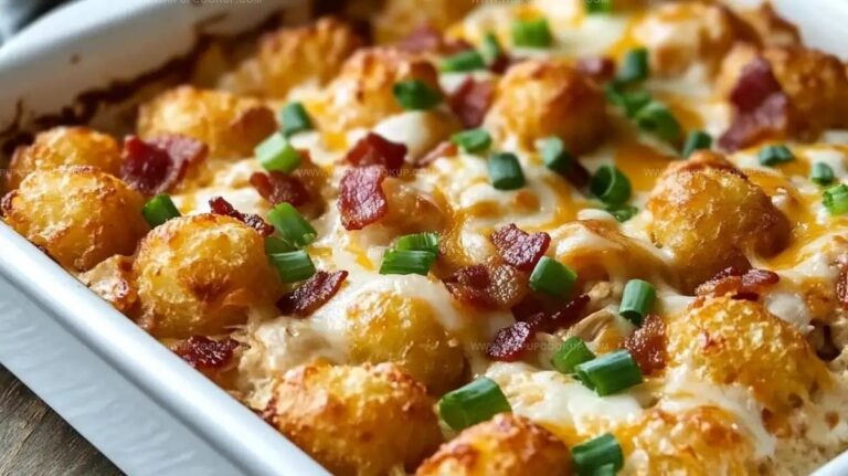 Chicken Bacon Ranch Tater Tot Casserole Recipe
