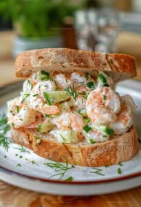 Shrimp Salad Sandwich with Cucumber & Dill Recipe