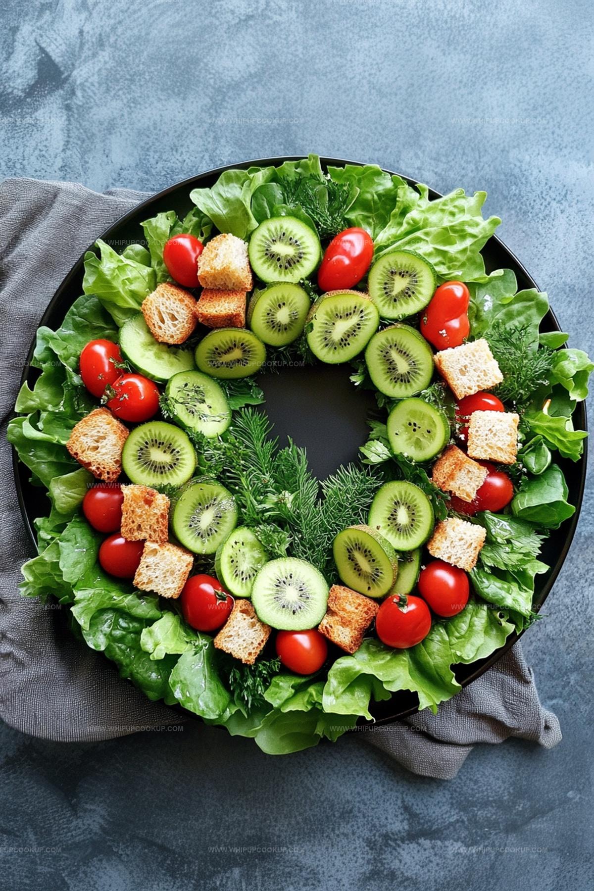 Christmas Kiwi Wreath Salad Recipe