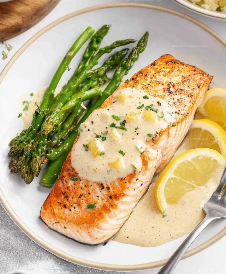 Baked Salmon With Lemon Butter Cream Sauce Recipe