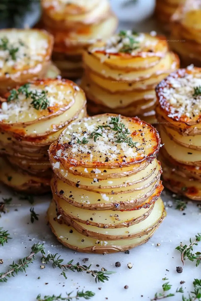 Christmas Crispy Parmesan Potato Stacks Recipe