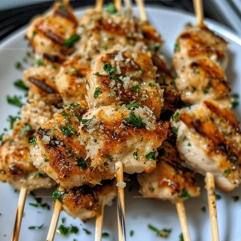 Air Fryer Garlic Parmesan Chicken Skewers Recipe