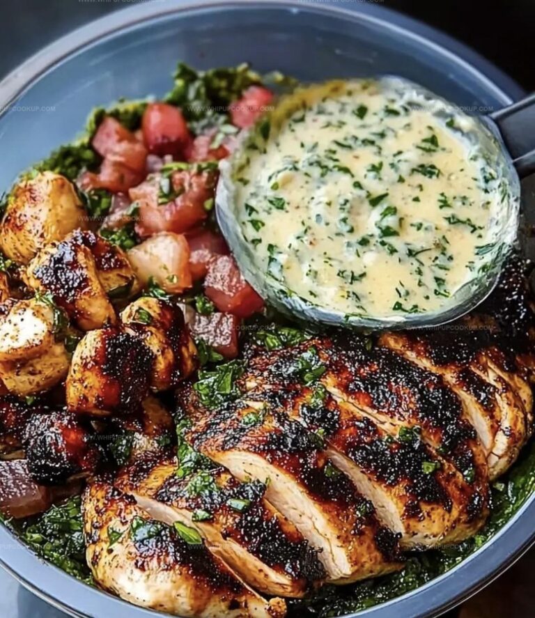 Chimichurri Grilled Chicken Bowl with Garlic Sauce Recipe