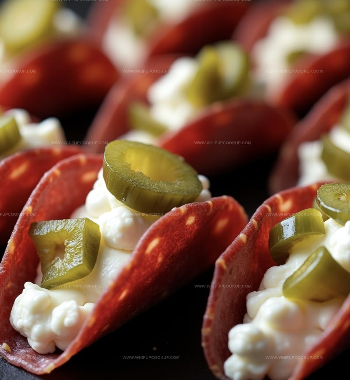 Salami with Cream Cheese and Dill Pickles Recipe
