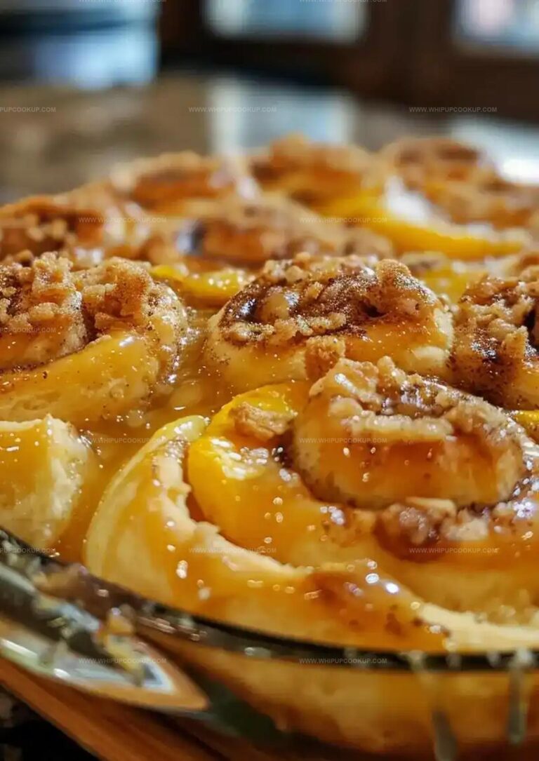 Easiest Peach Cobbler Cinnamon Rolls Recipe