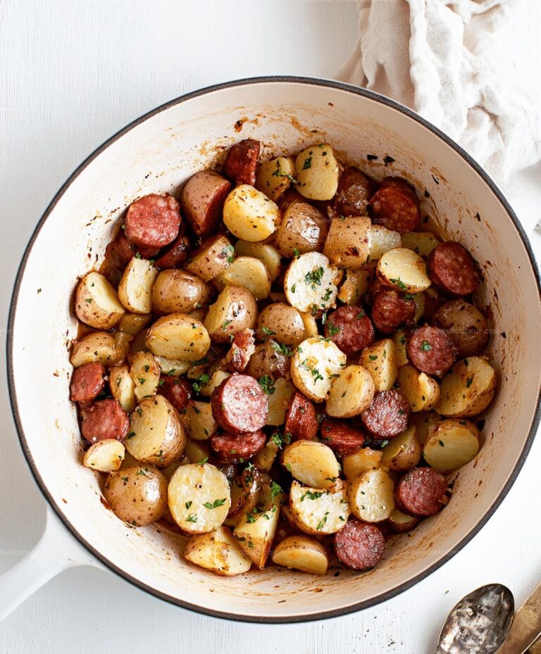 Crockpot Cheesy Potatoes And Kielbasa Recipe