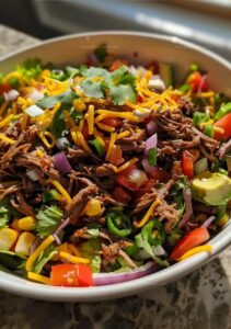 Taco Salad with Shredded Beef Recipe