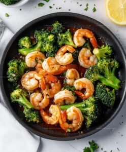 Honey Garlic Butter Shrimp & Broccoli Recipe