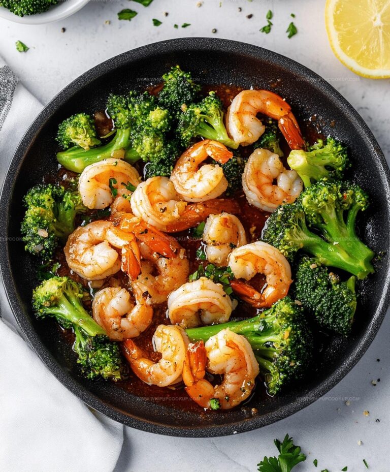Honey Garlic Butter Shrimp & Broccoli Recipe