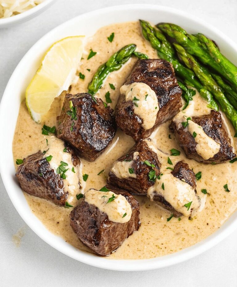 Garlic Butter Steak Bites With Parmesan Cream Sauce Recipe