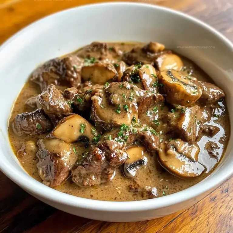 Creamy Crockpot Beef Tips & Mushrooms Recipe