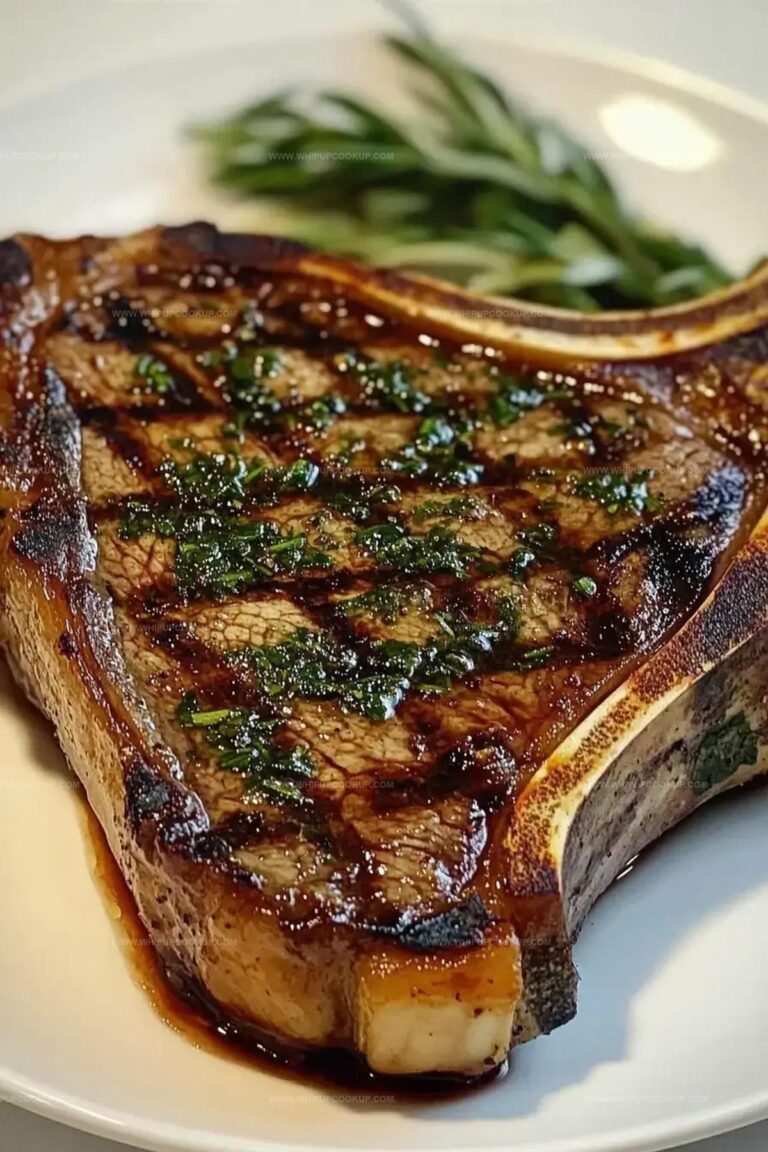 Marinated Herb Butter T-Bone Steaks Recipe