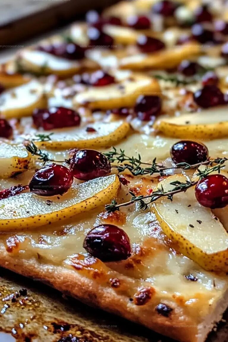 Roasted Pear, Cranberry, And Brie Flatbread Recipe