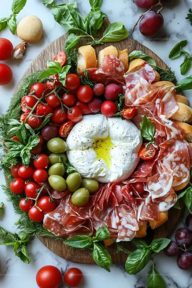 Christmas Burrata Charcuterie Wreath Recipe