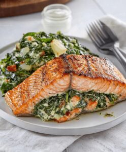 Spinach Stuffed Salmon Recipe