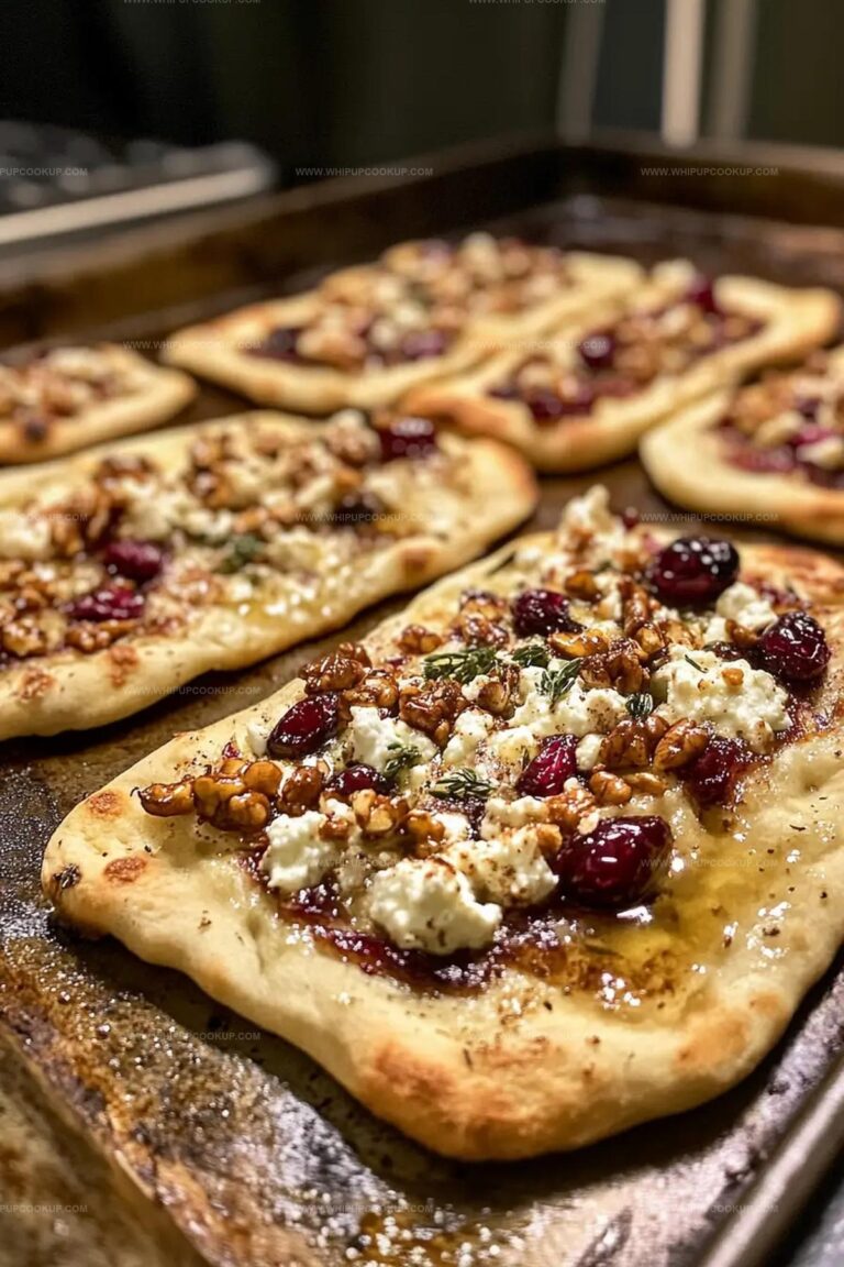 Roasted Cranberry Cinnamon Goat Cheese Flatbread Recipe