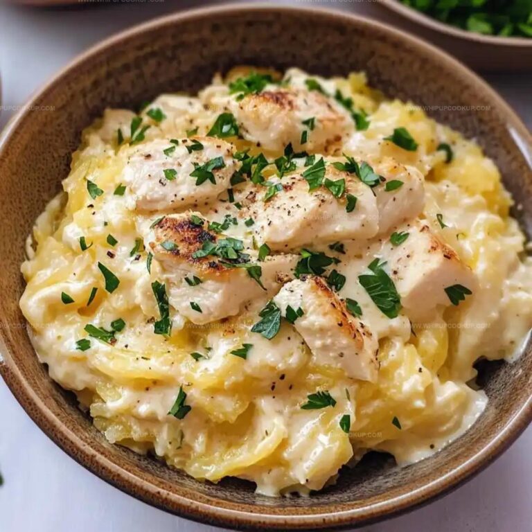 Chicken Alfredo Spaghetti Squash Casserole Recipe