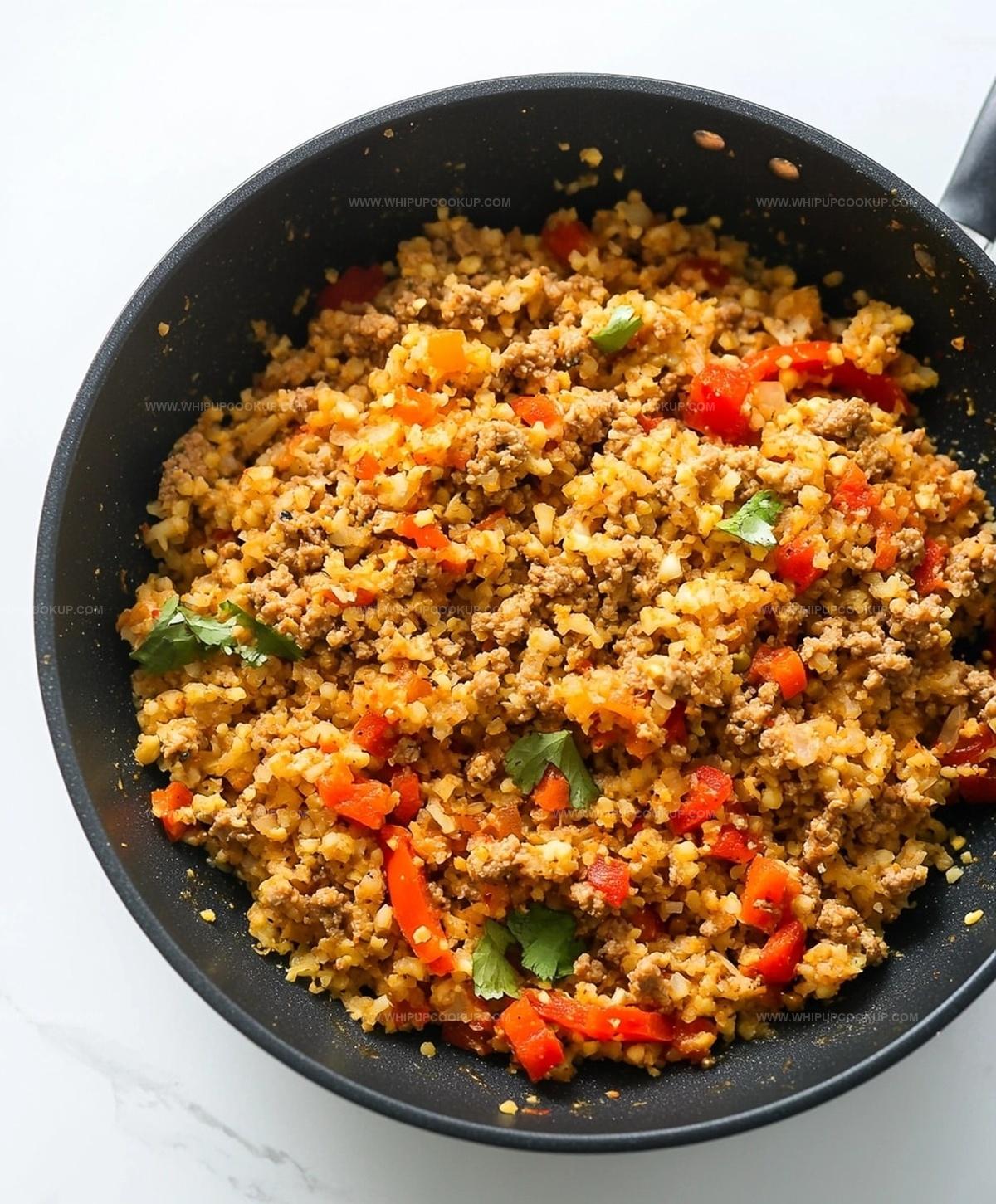 20-minute Spicy Cauliflower Rice With Ground Turkey Recipe