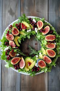 Christmas Fig & Pomegranate Wreath Salad Recipe