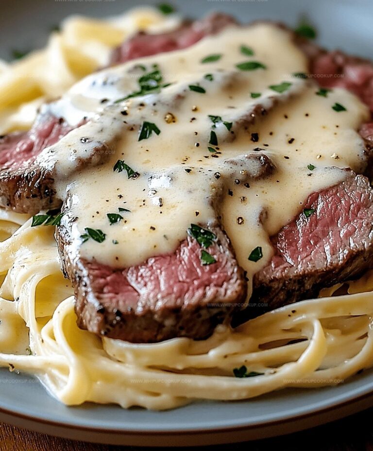 Savory Steak Gorgonzola Alfredo With Creamy Parmesan Sauce Recipe
