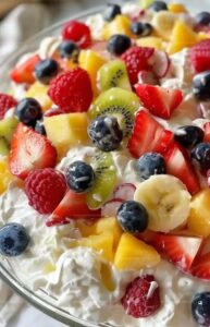 No Bake Cheesecake Fruit Salad Recipe