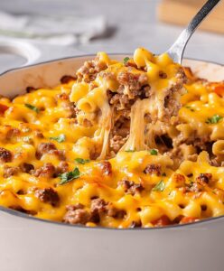 Cheesy Hamburger Casserole Recipe