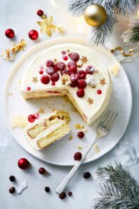 White Christmas Mousse Cake Recipe