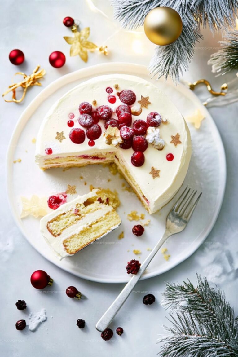 White Christmas Mousse Cake Recipe